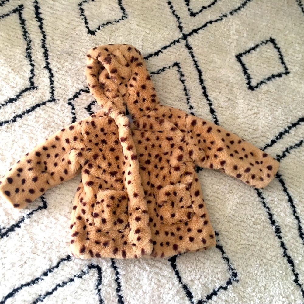 Zara Furry Leopard Jacket